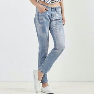 Rag & Bone Boyfriend Denim Jeans Potassium Blue 100% Cotton Women Size 25